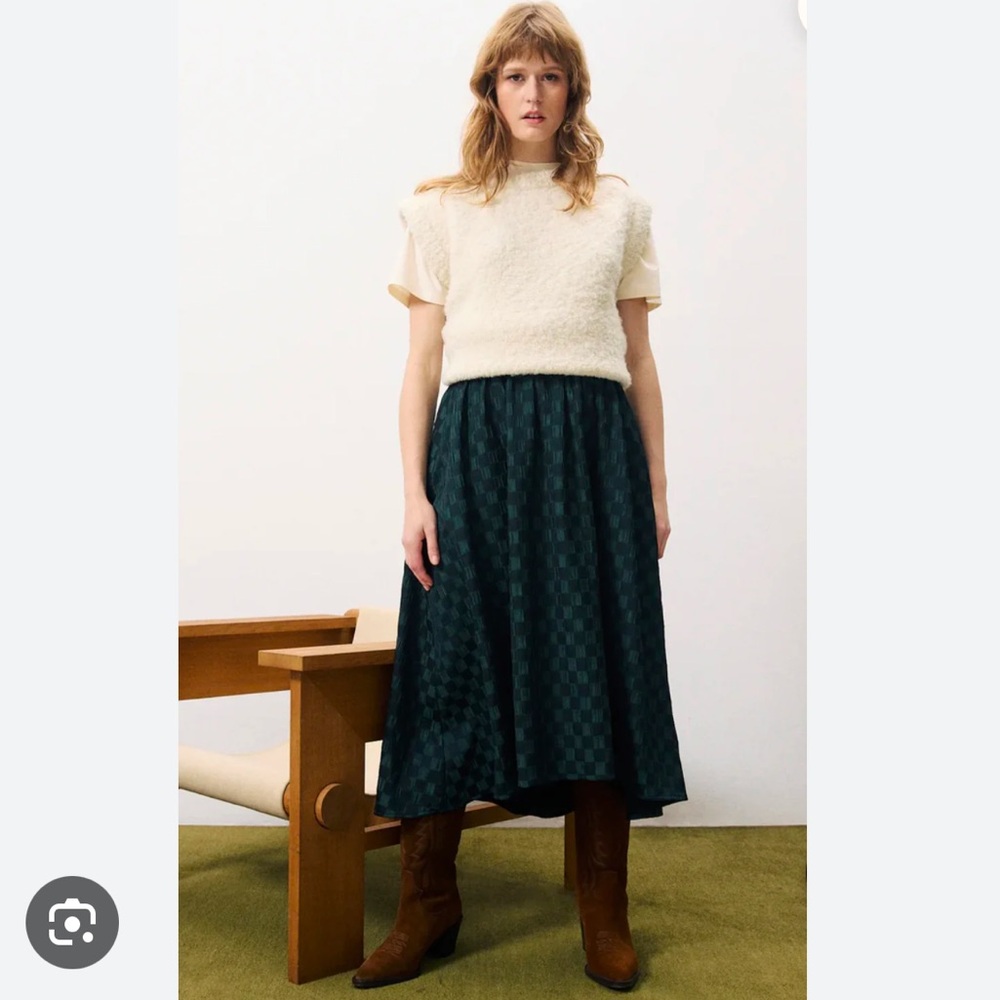 FRNCH emerald green skirt.  NWT